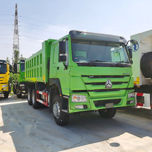 销往非洲豪沃自卸车 二手10轮渣土车厢货车 右驾驶舱集装箱后翻车