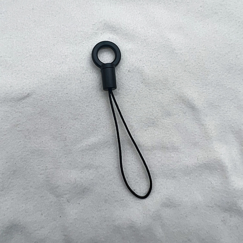 小さなボタンの黒い円の小さいロープの頭はDIYの携帯電話の携帯電話の携帯電話の装飾品の鎖の部品を適用します。|undefined