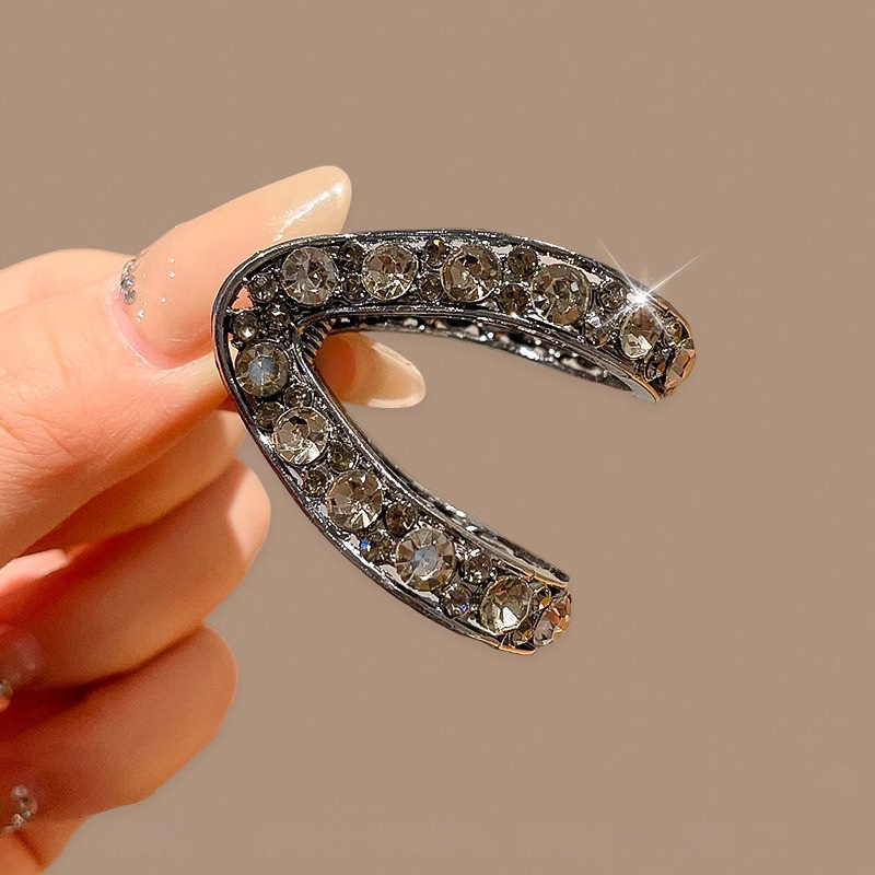 Cabello corto y medio cabello de cola de caballo elegante fijador de agarre V-shaped nuevo clip de cabello de mujer detrás de la cabeza tocado de alta calidad