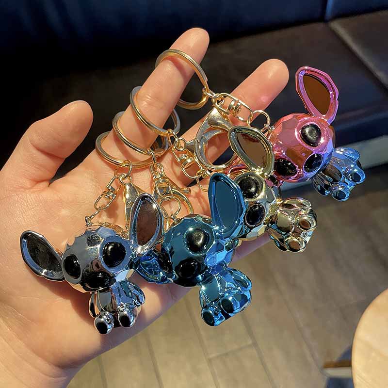 Cross-Border New Exquisite Colorful Big Ear Resin Keychain Cartoon Promotional Small Gift Backpack Car Keychain