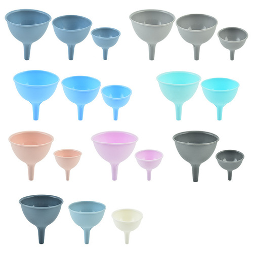 Amazon silicone funnel size portable oil funnel large diameter filter silicone wine funnel kitchen supplies