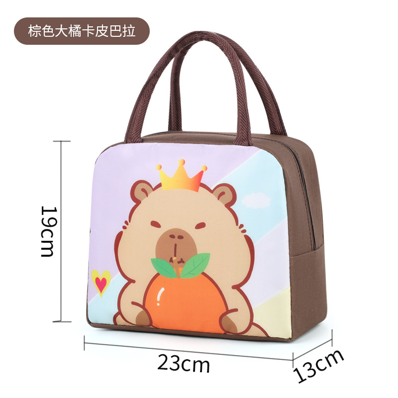 Bonita bolsa de almuerzo de dibujos animados portátil con bolsa de almuerzo bolsa de aislamiento térmico para el trabajo y la escuela bolsa de almuerzo bolsa de viaje lindo divertido