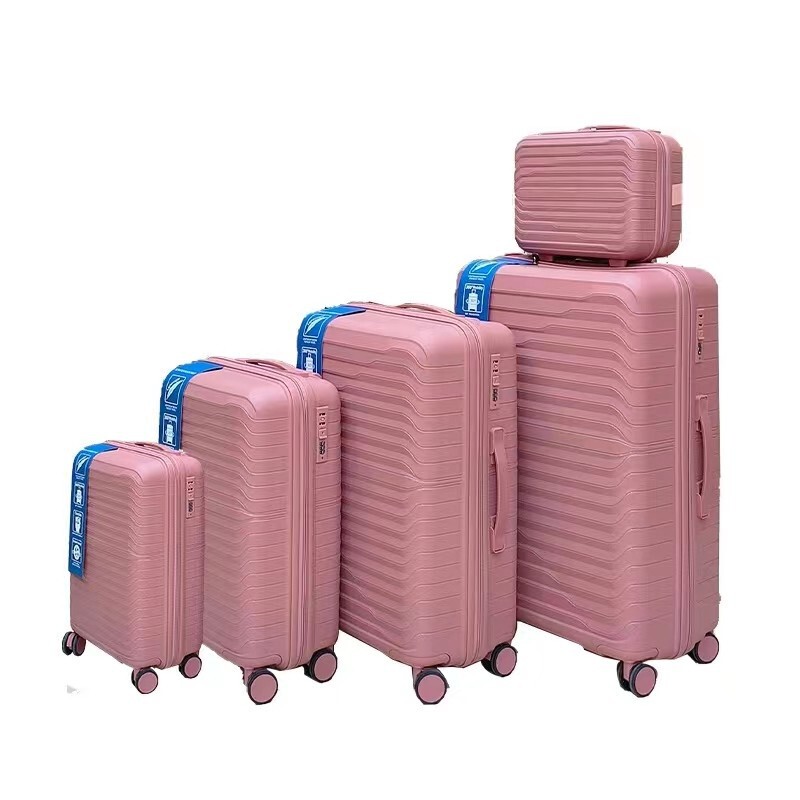 pp material trolley case 5-piece set with small bag for export pp material trolley case 5-piece set with small bag for export