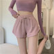 2025 Home Internet Celebrity Fitness Running Shorts Women's Summer Thin Casual Large Size Wide Leg High Waist A-Line Sports Hot Pants
