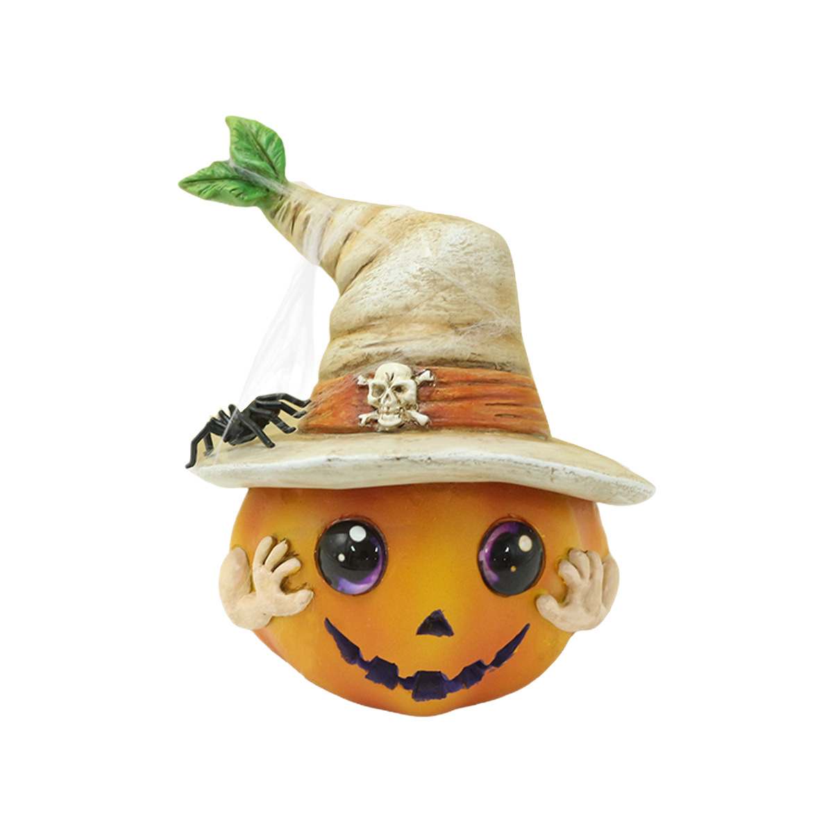 Halloween Decorations Hat Pumpkin Resin Festive Atmosphere Decoration Ornaments Resin Halloween Atmosphere Arrangement 