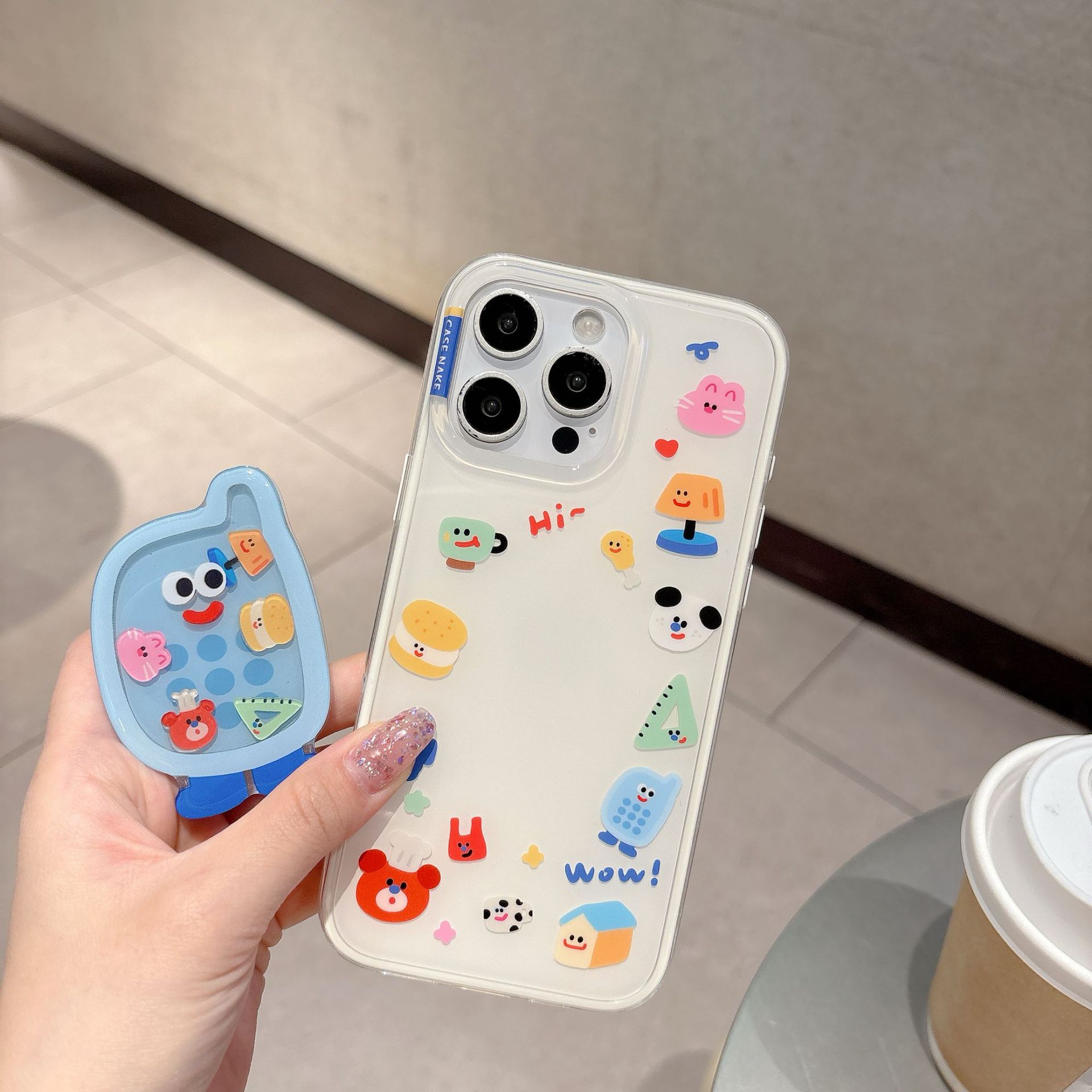 Divertido sentido avanzado de dibujos animados adecuado para Apple 15ProMax funda para teléfono móvil 16Pro pareja 14/13 nuevo nicho de 16PM