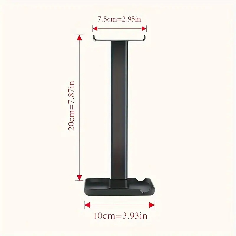 ITLY WAVE Soporte para auriculares de aleación de aluminio Soporte para auriculares de escritorio Soporte para auriculares para juegos