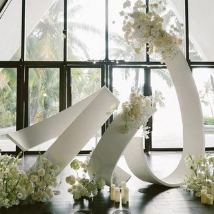 Wedding Props Free Curve Sun Panel Streamer Elastic Cloth Cover Versatile Shape Wedding Scene Decoration