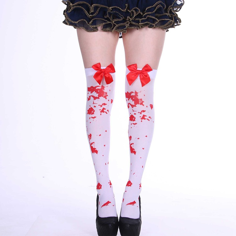 Calcetines de sangre de doble cara con lazo 1