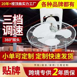 骆驼家用16寸18寸楼顶扇学校宿舍商用工厂吸顶扇客厅摇头楼顶扇无