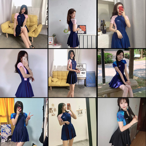 One-piece swimsuit for women, women's one-piece style conservative plus-size swimsuit for women, hot spring swimsuit