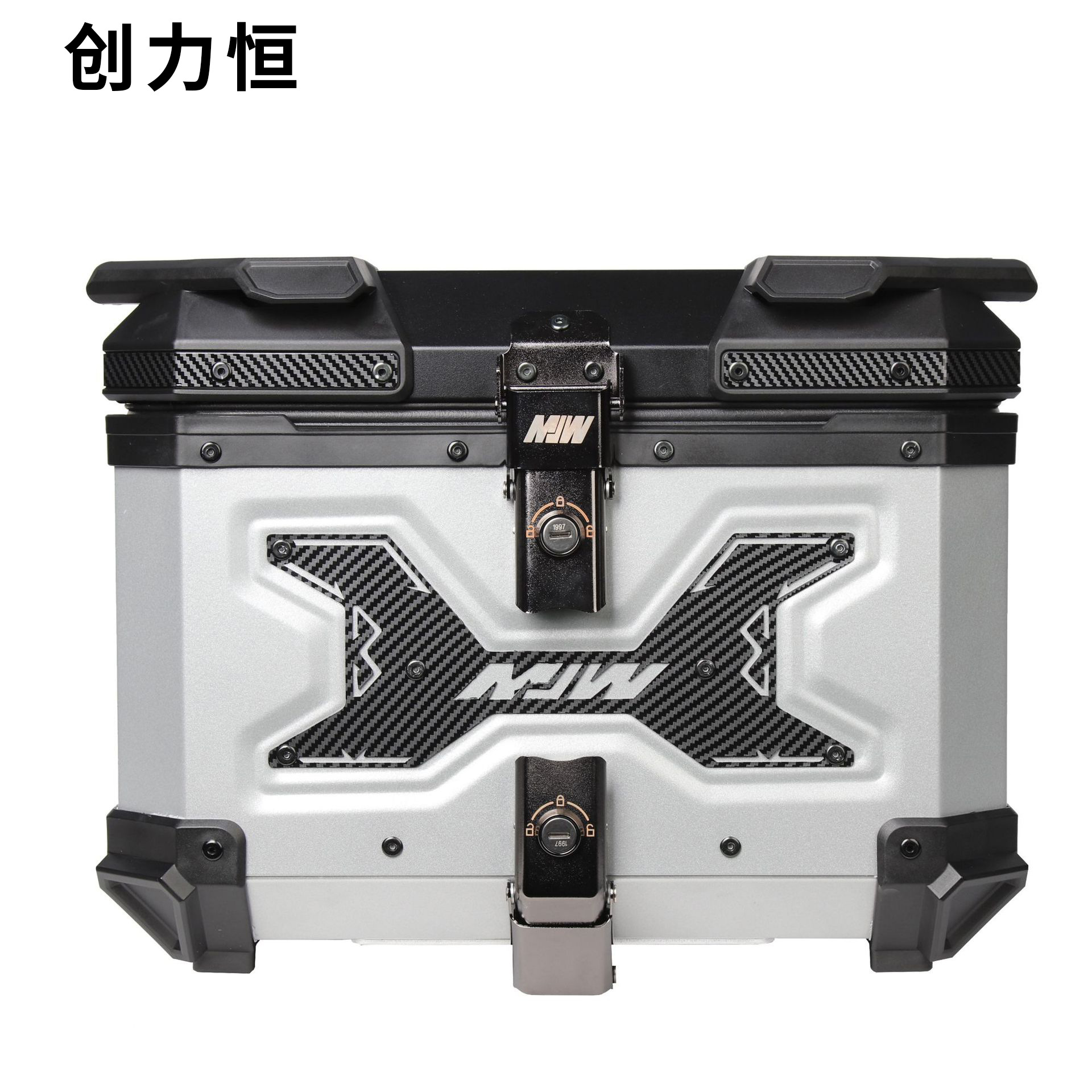 Fabricantes al por mayor motocicleta general 45L/55L caja trasera de aleación de aluminio de gran capacidad a prueba de caídas baúl de coche eléctrico