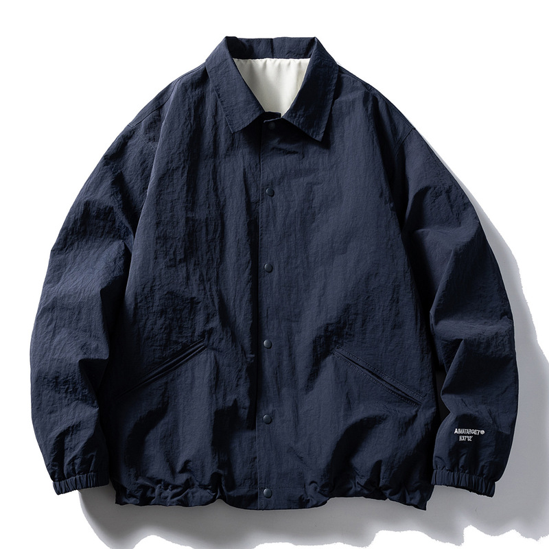 Mountain Outdoor Functional Three-proofing Japanese Vintage Letter Embroidered Coach Jacket Men's and Women's Loose Casual Workwear Jacket