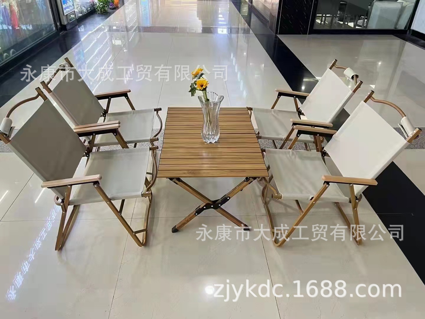 Dacheng Outdoor Camping Egg Roll Table, Camping Aluminum alloy Folding Table, Dining Camping Table, Campsite Wood Grain Table pic 6