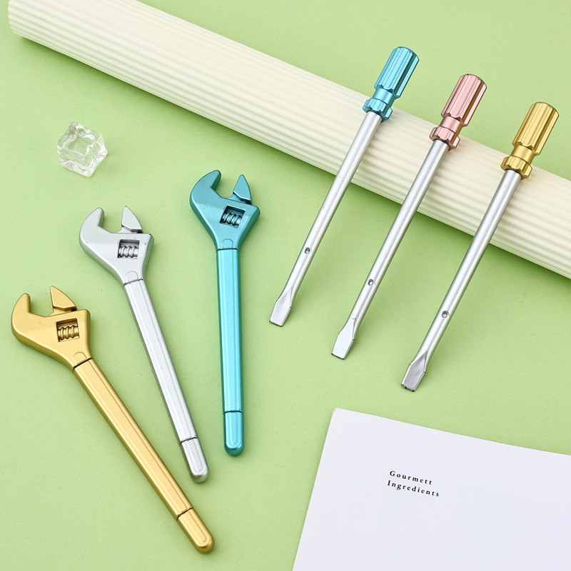 Simulation creative screwdriver modeling gel pen cute stationery student writing pen fun office sign pen