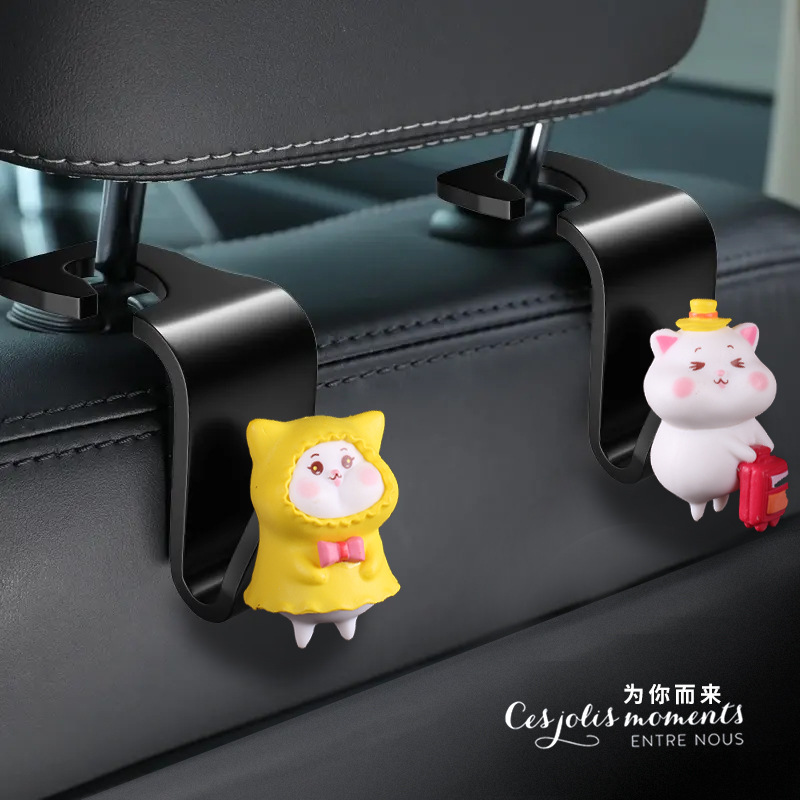 Gancho de coche de anime tridimensional de dibujos animados gancho de coche gancho de asiento multifuncional asiento lindo de dibujos animados para niñas