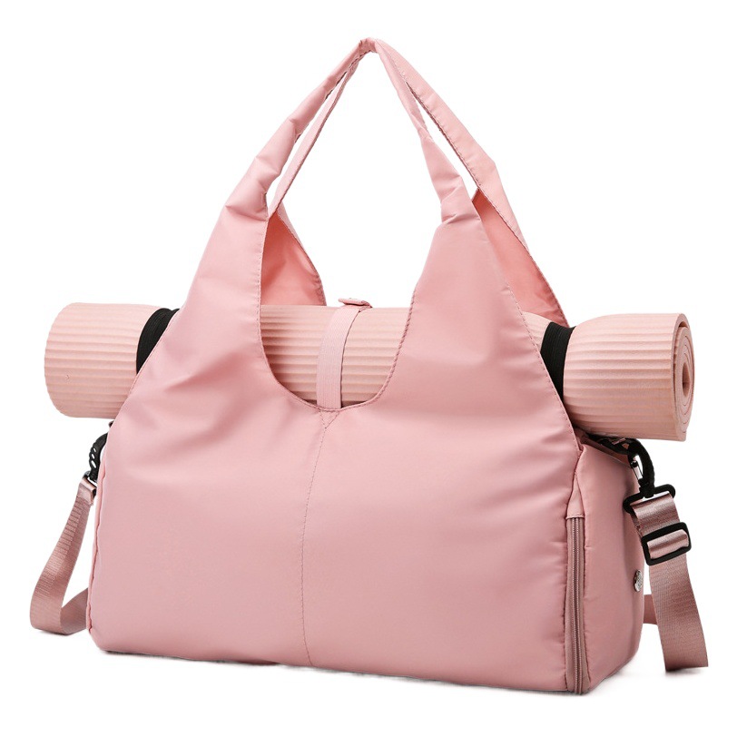 Yoga Bag, Portable Fitness Bag for Women, Can Hold Yoga Mat, Multiple Storage Pockets, Independent Shoe Compartment, Single-Shoulder Short-Trip Travel Bag