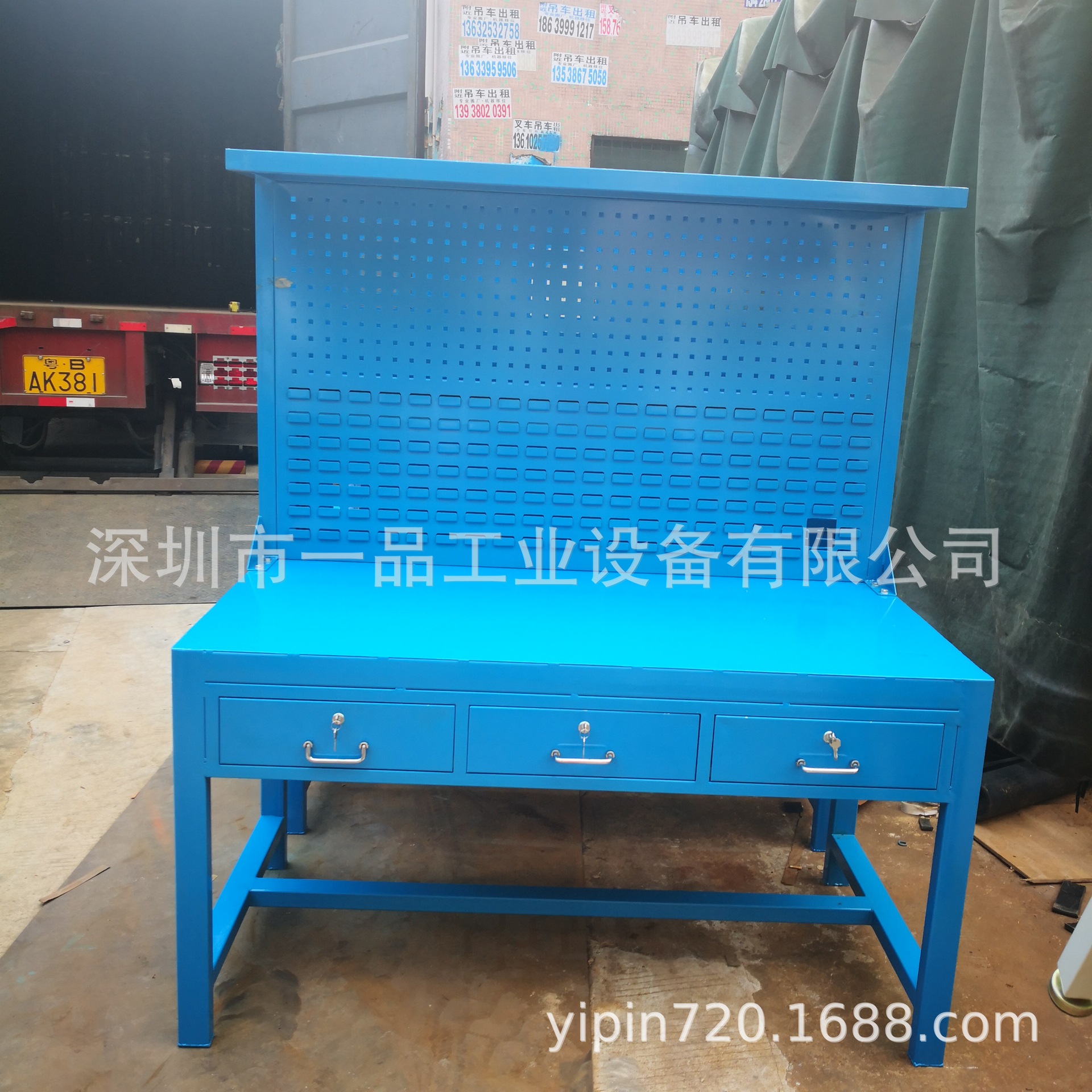 钳工操作台重型铁板平台挂板车间模具维修桌钢板工作台虎钳装配台