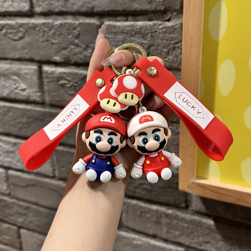 Mario Brother Charm Brother Glue Car Keychain Pendant Couple School Bag Key Chain Doll Machine Super Mario Mario Brother Charm Brother Glue Car Keychain Pendant Couple School Bag Key Chain Doll Machine Super Mario