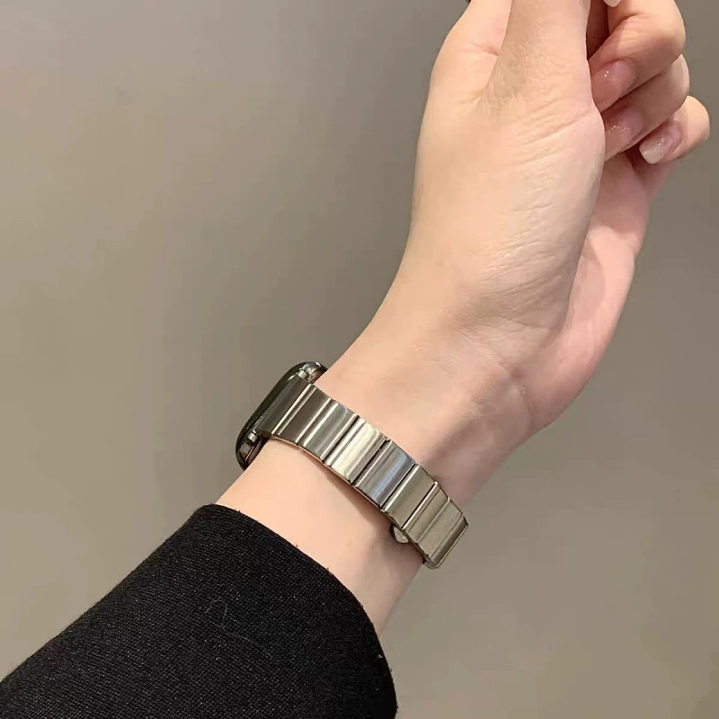 Подходит для ремешка из нержавеющей стали Apple iWatch One S10 с застежкой-бабочкой, тонкая талия, женская модель 98