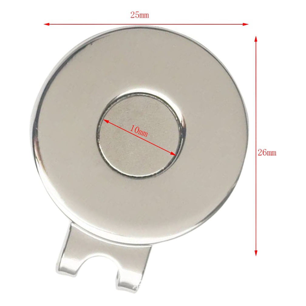 Marca de golf transfronteriza, clip para sombrero, moneda redonda en blanco, diámetro de bola, marca de golf de 25MM