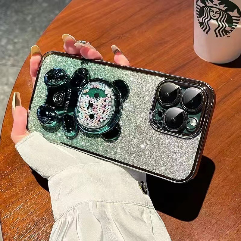 虹糖全メッキ携帯ケーススタンドストレッチ折り畳みデスクトップ横縦両用スタンド女子かわいいスタンド潮