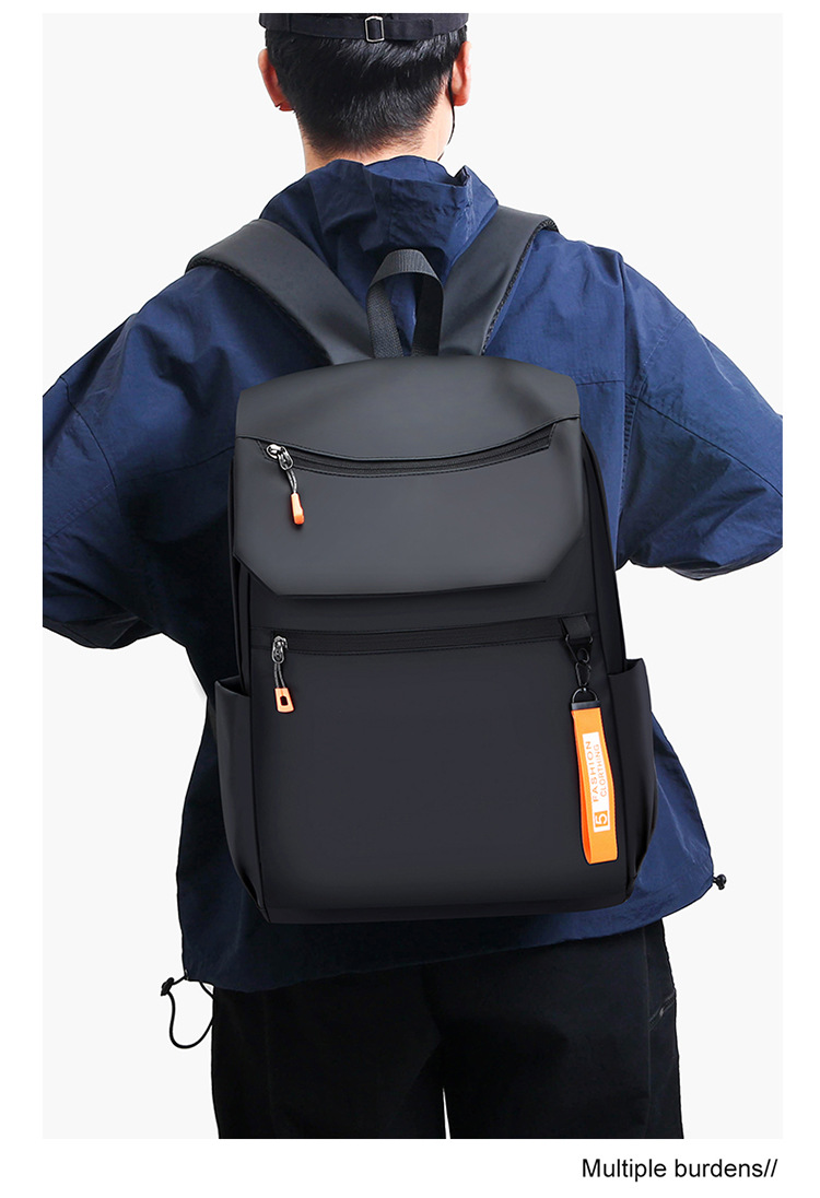Flip cover trendy college student backpack, large-capacity multi-functional outdoor sports backpack, three-dimensional and stylish backpack undefined