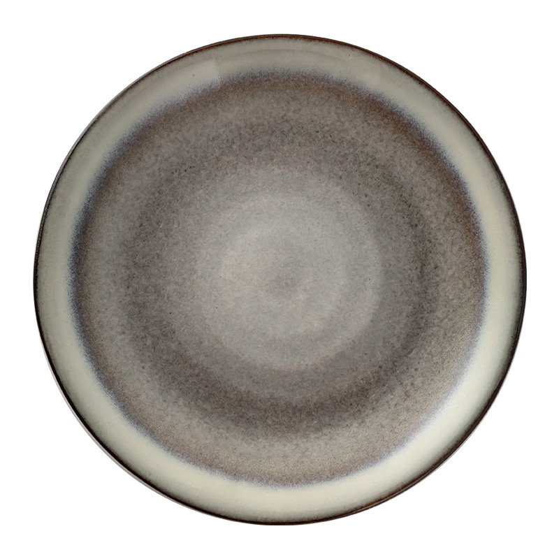 Elegante vajilla gris wabi-Jifeng plato de ensaladera de cerámica Chaoyan serie hogar retro plato cuenco al por mayor