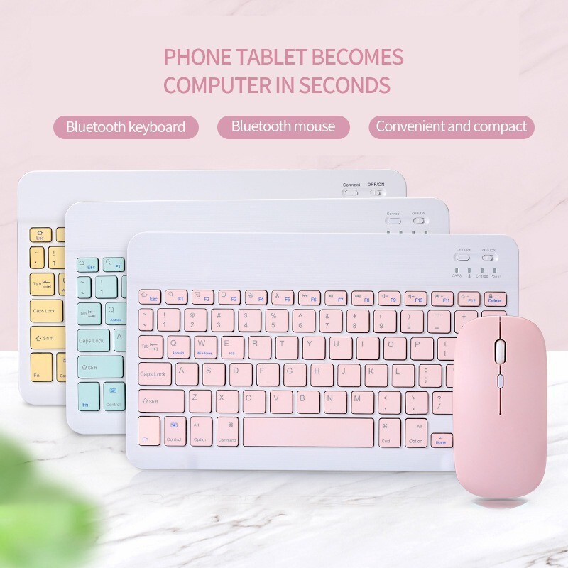 Applicable to iPad10 Bluetooth keyboard mobile phone tablet Bluetooth Keyboard Mouse suit 10-inch Bluetooth keyboard wholesale small language