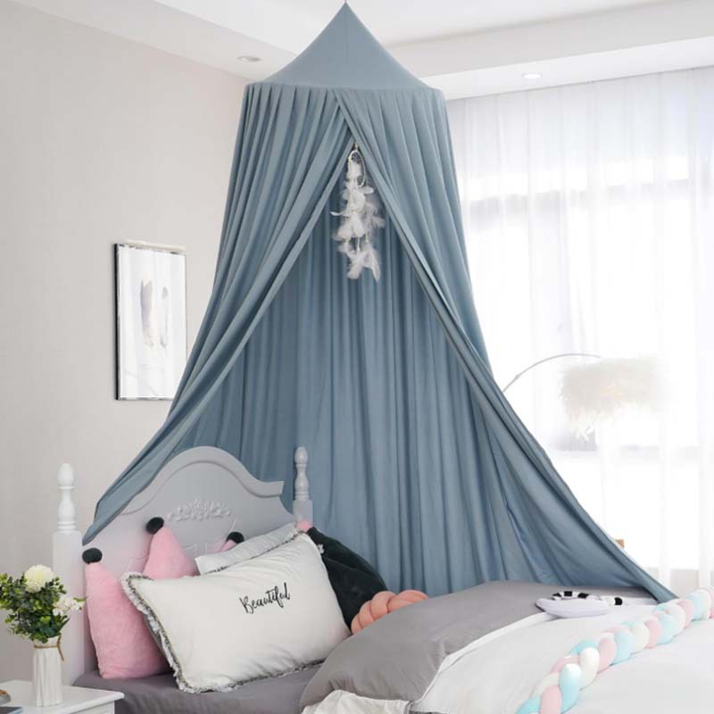 New Scandinavian Simple Baby Bedroom Bed Curtain Dome Hanging Mosquito Net Installation-free Punch-free Blackout Windproof Mosquito Net