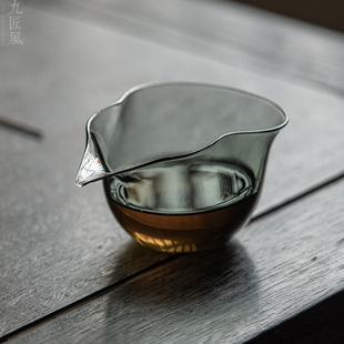 Jiujiang Wind Glass Gourd Male Cup Thickened Heat-Resistant Glass Tea Set Light Luxury Kung Fu Tea Set Tea Ceremony Accessories