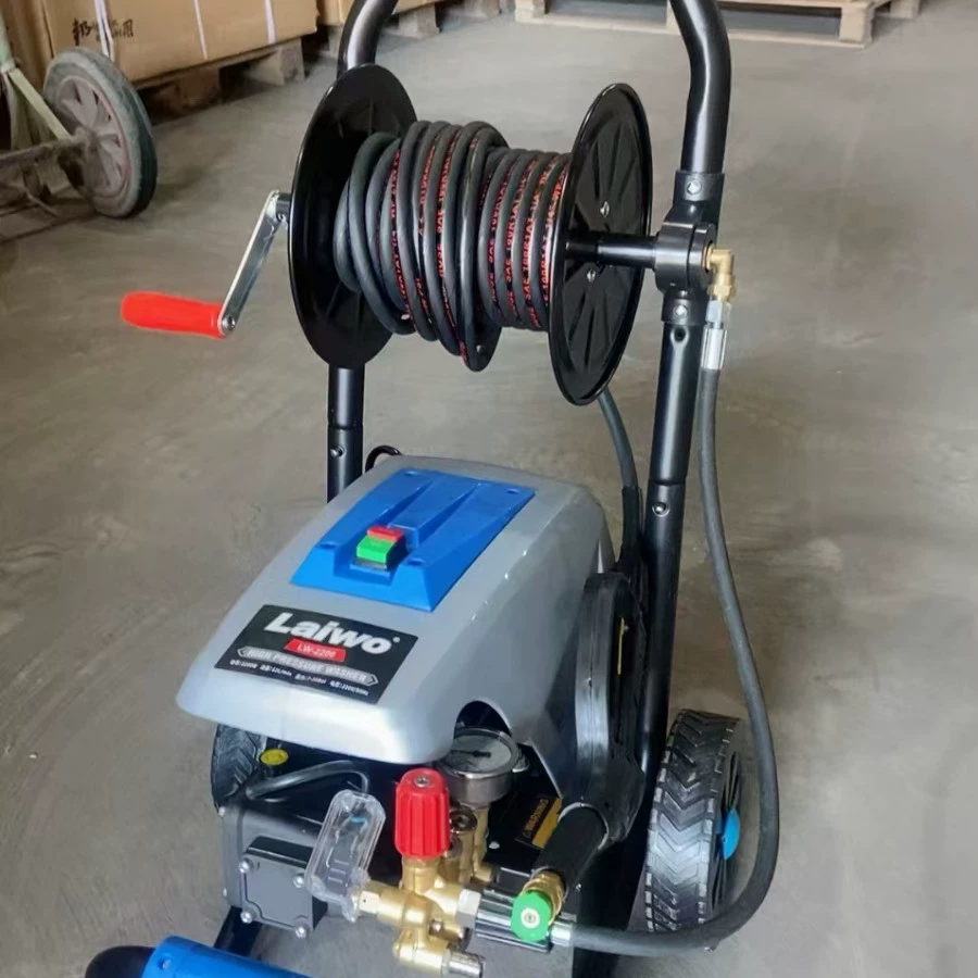 Laiwo 2200 автомойка, машина для очистки под высоким давлением, 220 В, щетка, автомобильный насос, ручной привод, коммерческая машина для чистки, катушка для шланга для мытья автомобиля