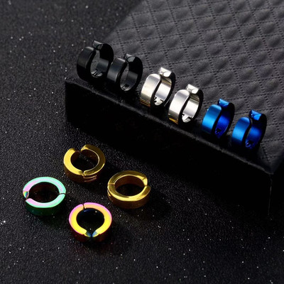 Japan Korea Edition men and women student lovers Titanium No pierced ears Ear clip street Metrosexual Earrings Cross border Ear jewelry wholesale