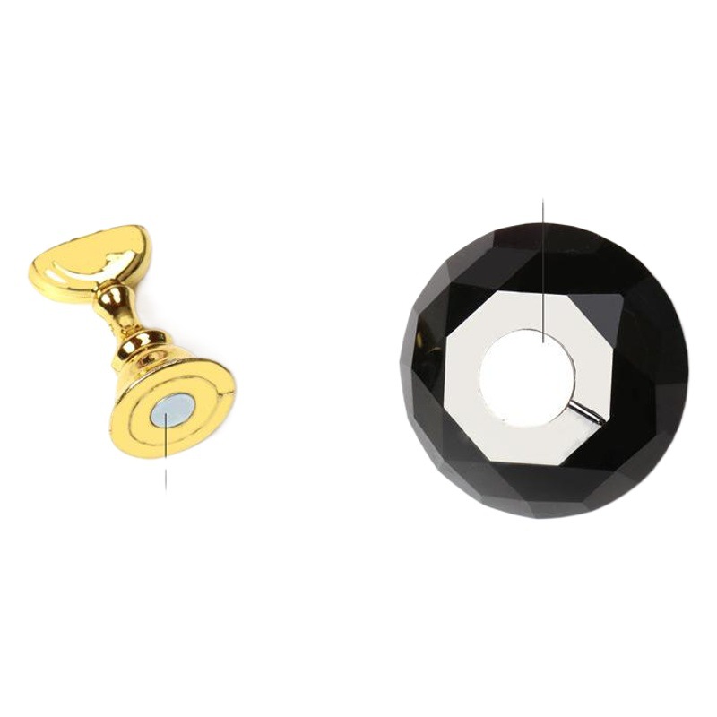 Práctica de uñas pieza de uñas estilo japonés color mágico cristal gema titular de uñas de alta calidad base de loto con magnético