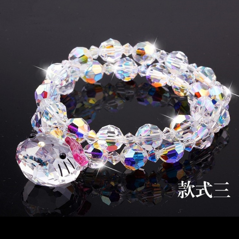 Yiwu Crystal wholesale Austria imported KT cat bracelet children's pendant K Crystal multi-layer parent-child