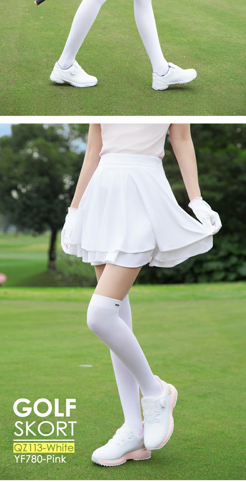 Váy tennis nữ xếp ly golf mùa xuân hè vải jacquard mát lạnh — QZ113 váy hoa sen đen [vải jacquard/miếng dán găng tay/legging chống chói], QZ113 váy hoa sen hồng [vải jacquard/miếng dán găng tay/legging chống chói], QZ113 váy hoa sen trắng [vải jacquard/miếng dán găng tay/legging chống chói] chi tiết 7