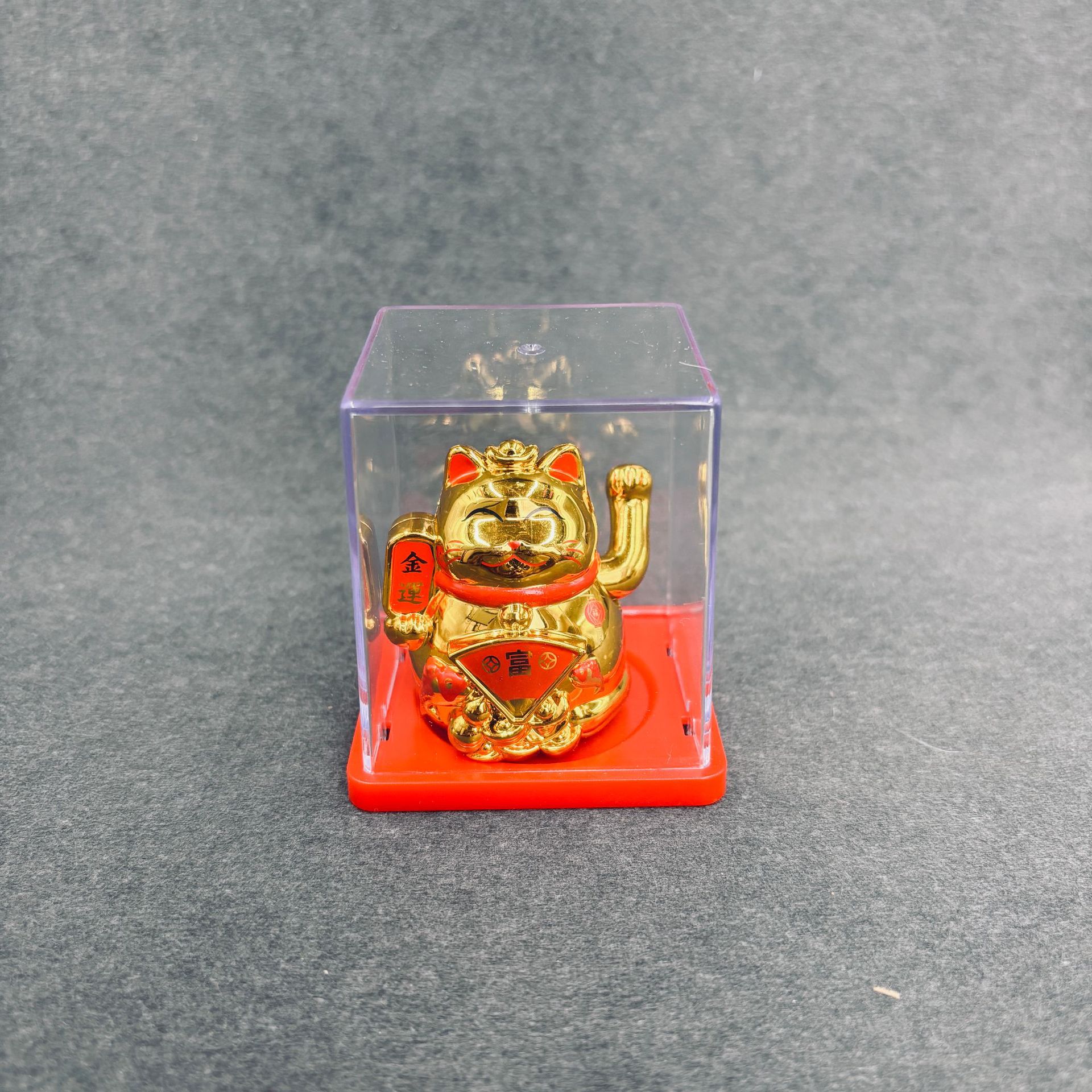 Gato de la suerte solar pequeño gato de la mano de la energía de la luz gato mini gato interior del coche regalo de la oficina decoración de apertura