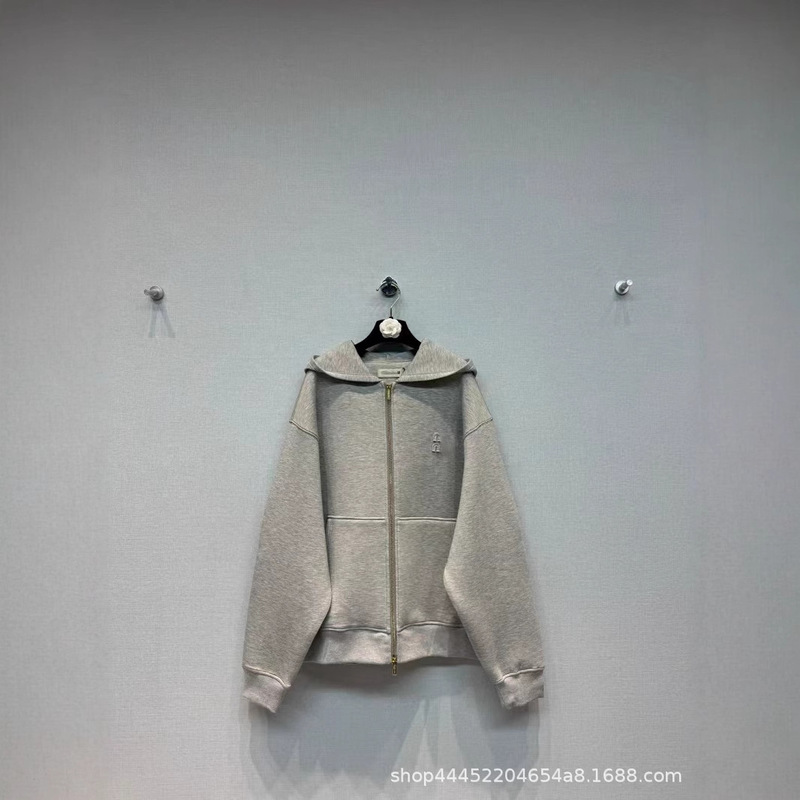 Miss M Correct Edition Space Cotton Sweatshirt Zipper Hooded Jacket 25 New Loose Air Cotton for Men and Women