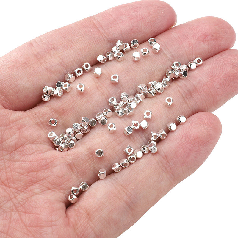 25 合金ブロークンシルバールースビーズシリーズホイールビーズスクエアビーズスペーサービーズ手作り diy アクセサリー半完成ブレスレット素材|undefined