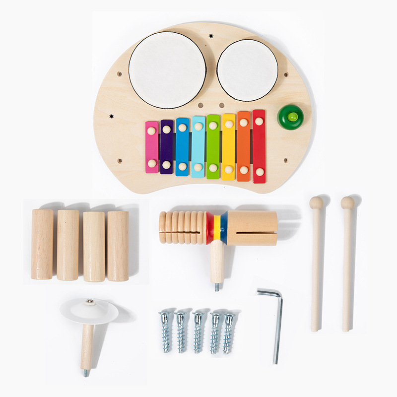 Mesa de percusión musical Instrumentos musicales para niños Toque de batería Toque de mano Toque de piano Puzzle para bebés Juguetes multifuncionales Sentido de la música Percusión de iluminación