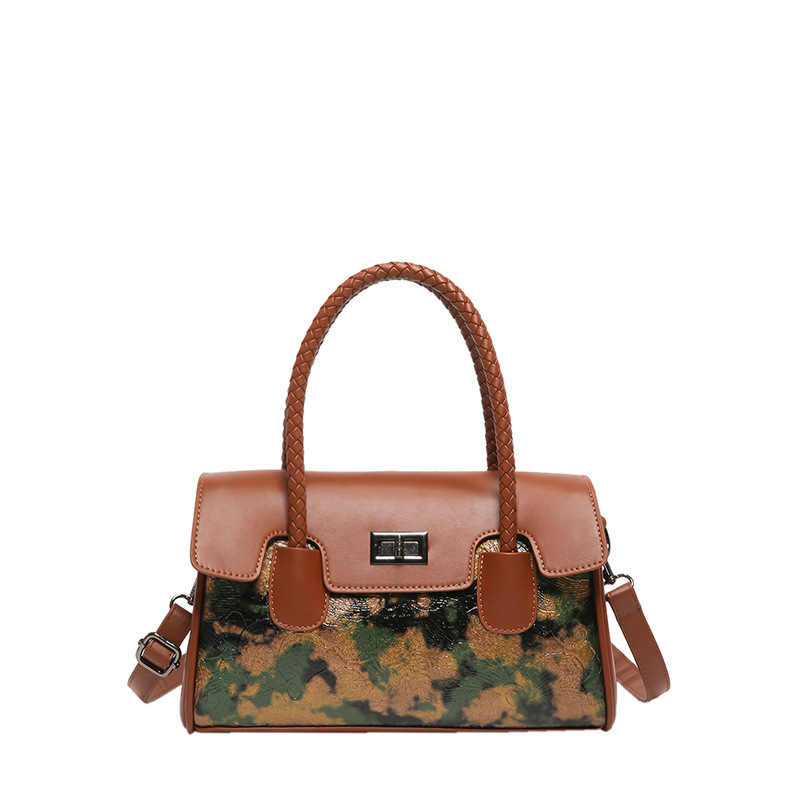 Bolso de mujer de alta calidad de comercio exterior 2025, nuevo bolso de moda clásico de gran capacidad, nuevo bolso de hombro de tendencia retro