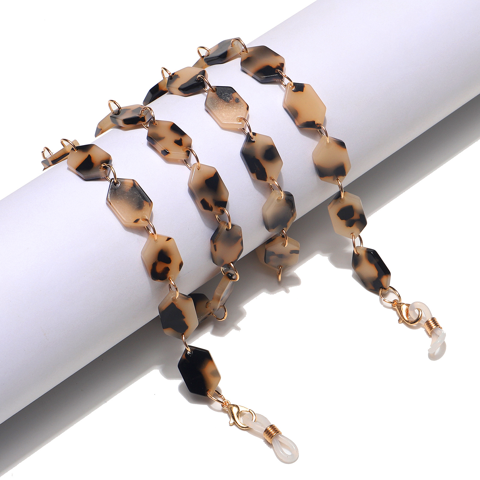 Fashion Leopard Print Two-color Acrylic Glasses Chain display picture 5