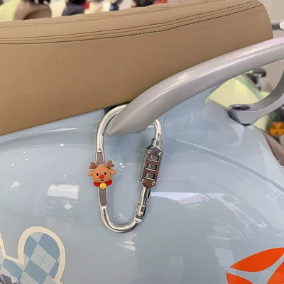 Helmet lock, seat helmet lock for - aluminum-alloy-materialsilver-version-peace-with-a-deer