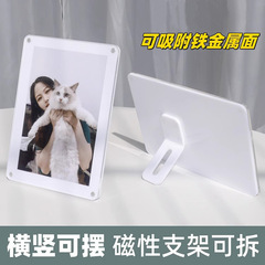 亞克力相框擺台高級感婚紗照情侶照片透明證書框線展示架裝飾掛牆