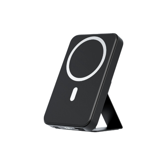 Cargador Inalámbrico Magnético Cross-mirror TiKMagsafe con Soporte, Banco de Energía de 10000 mAh, Carga Rápida de 22.5W, Fuente de Alimentación Móvil