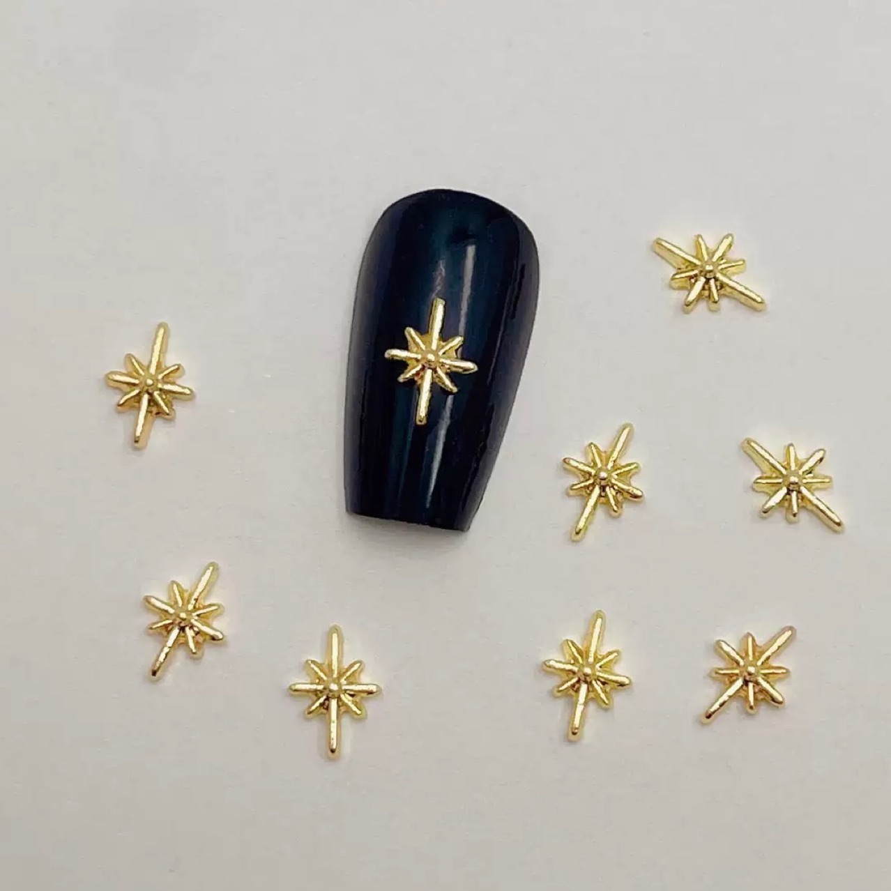 부첼라티 네일아트 액세서리 6각별 스타라이트 네일아트 다이아몬드 액세서리 스타 메탈 네일 장식 2025 신상품