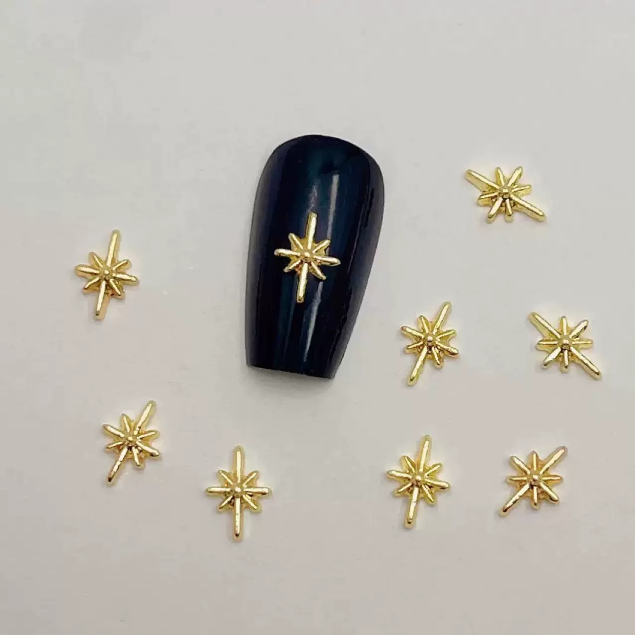 布契拉提美甲饰品六芒星星光美甲钻饰品星星金属指甲装饰品2025新
