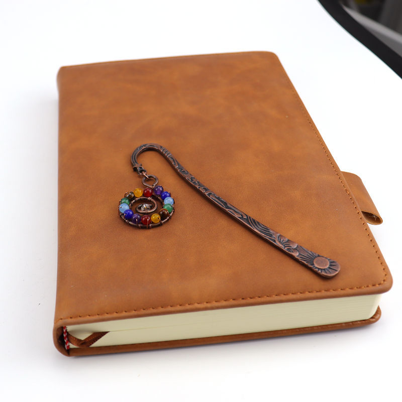 Retro personalizado nuevo hecho a mano con cuentas de colores Concha vida árbol marcador colorido cristal en forma de concha marcador BM05