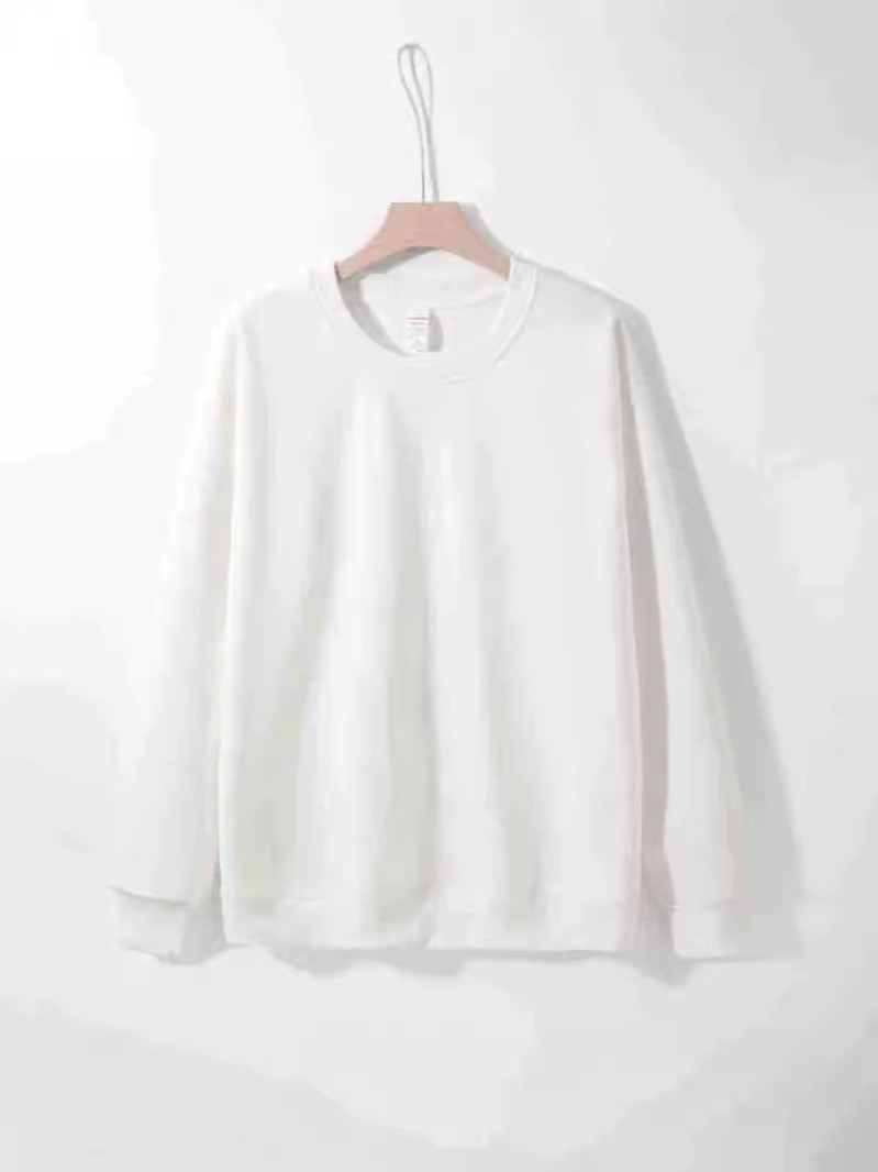 Sudadera de algodón para niños, de cuello redondo, color liso, con forro polar, mangas largas, diseño estampado, ajuste holgado, logotipo estampado. image 6