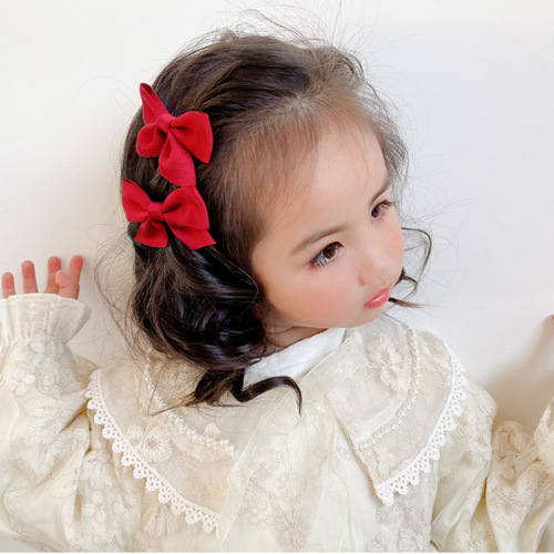 new children's hairpin bow headdress does not hurt hair little girl spring and summer hair accessories internet celebrity baby hairpin